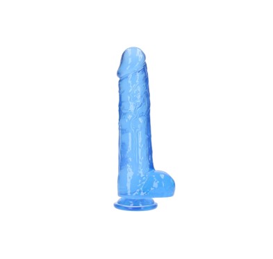 Duże żylaste dildo z przyssawką i jądrami 24 cm